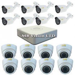 Промо комплект с 8 външни и 8 вътрешни HD камери и HD DVR рекордер Промо комплект с 8 външни и 8 вътрешни HD камери и HD DVR рекордер